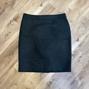 Ann Taylor Black Textured Pencil Skirt